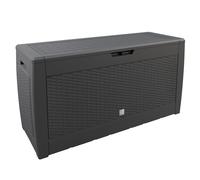 CASARIA® de Jardín Resistente a los UV 310L con y Ruedas, para , , , Jardín de Invierno, Baúl de Almacenamiento, de Cojines, 119x48cm, Estilo Ratán o Tejido, Opciones de Color