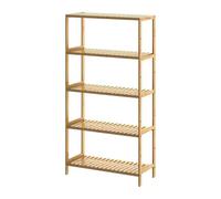 CASARIA® Estantería de Bambú para Baño Librería Organizador 5 Estantes 130x60x26cm Plantas Balcón