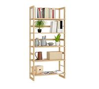 CASARIA® Estantería de Madera Öland 136x58x27cm Natural 5 Estantes máx. 10Kg c/u Librería Organizador