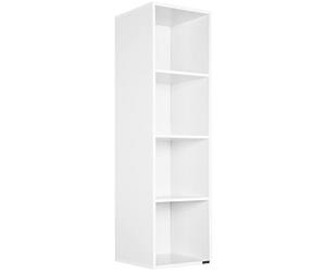 CASARIA Estantería Librería Biblioteca 106x30x30cm 4 Estantes Mueble Oficina Salón Dormitorio Cocina Blanco
