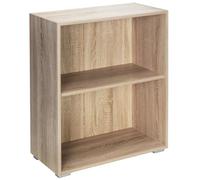 Librería Vela MDF color roble 77x60x28cm 2 estantes