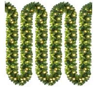 Casaria Guirnalda de Navidad Abeto Verde 5m 100LED Blanco Cálido Decoración Navideña Interior Exterior