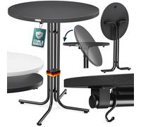 CASARIA Mesa Alta Bar Plegable 80x110cm Metal Gris