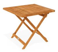 CASARIA Mesa Auxiliar Jardín Plegable Madera Acacia 70x70Cm 80Kg