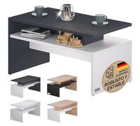 CASARIA® Mesa de Centro Sacramento 95x55x50cm Mesita Auxiliar Carga hasta 50kg Mueble de Salón Antracita
