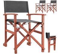 CASARIA Silla Director Plegable Set de 2 Madera Eucalipto Certificación FSC