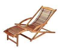 CASARIA Tumbona Plegable Exterior Madera Función Balanceo con Cojín