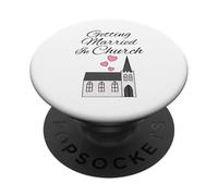 Casarse en la iglesia, compromiso de boda cristiana PopSockets PopGrip Adhesivo