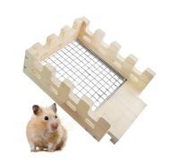 Casas Bunny, Refugio Jaula Dúplex , Habitat de Madera Decorativa para Actividades de Sueño Escondite Juego Conejo Hamster Chinchilla