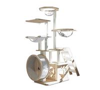 Casas de árbol para gatos Árbol para gatos que trepa Estiramiento para gatos Estante grande para gatos Torre para gatos Plataforma de salto Cápsula espacial Escalada para gatos Cálido como siempre