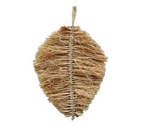 Casas de Campo Adorno de Fibra de Rafia Artesanía Artesanal Forma de Hoja Decoración para Colgar en la Pared para minimalistas Accesorios de Interior Decoraciones para Colgar en la Pared de Rafia