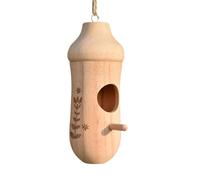 Casas De Colibríes para Anidar - Refugio De De Pájaros De Madera, Decoración De Hábitat Colgante Al Aire Libre, De Jardín Montado En Cuerda, Lugar De Descanso Natural para Aves | Casa