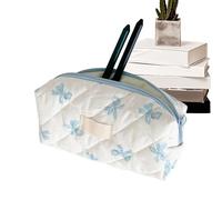 Casas de estética, estuche de estética - Bolsa de almacenamiento de bolígrafo motivada - Organizador cosmético, estuche portátil, botín de maquillaje de tocador para estudiante universitario