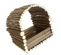 Casas de hámster para conejos y hámsteres, para moler dientes, ramas de madera natural, cabañas para animales pequeños, nidos de cría de madera