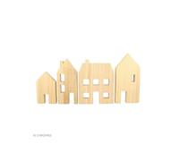 Casas de madera - ARTEMIO - 4 pcs - Beige - Adulto - Mixto