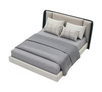 Casas de muñecas a escala 1/20 para dormitorio, cama doble en miniatura decorativa con ropa de cama para proyectos de manualidades, decoración de escena