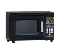 Casas de muñecas realistas de madera a escala 1/12 para microondas, accesorio de cocina para coleccionistas y entusiastas de las modelos, accesorios de cocina en miniatura, color negro