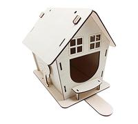 Casas de pájaros de madera de hágalo usted mismo,pajareras para pájaros de madera,Refugios para loros de madera Nidera al aire libre hágalo usted mismo - Pintura de arte de madera para mejorar la