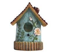 Casas de pájaros para el Exterior, Las Casas de pájaros Exteriores | Casa de pájaros colgables de Resina,Caja de anidación Colorida, decoración del jardín, Adornos de Montaje en árboles,