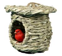 Casas de Pájaros para Exterior - Cabaña De Hierba Tejida Casa De Pájaros,De Periquitos - Destinado A Gorrión, Periquito, Loro, Pinzón, Carbonero, Canario