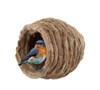 Casas De Pájaros para Exteriores, 8CM Tejida A Mano Nido De Pájaros Hierba Casa De Pájaros Jaula De Pájaros Accesorios Nido Periquitos Nido De Pájaro Tejido A Mano para Periquito Loro Cacatúa Pinzón