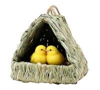 Casas de pájaros para exteriores - Bolsillos de hierba tejida, casa de anidación de pájaros natural | Ideal para gorrión, periquito, loro, pinza, gallinero y canario, jardín, balcón, patio o patio