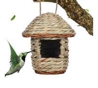 Casas De Pájaros Para Exteriores - Casa De Colibrí De Trenza, Casas De Colibrí De Hierba Transpirable | Casas De Pájaros Colgante, Nido De Colibrí Rústico Para Interior Y Exterior