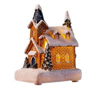 Casas de pueblo - Casa con atmósferas navideñas, casita creativa | Adornos luminosos de mesa con luces LED | Adorno de festival de casas de cuentos, objetos de escena navideños para decoraci n