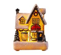Casas De Pueblo De Navidad - Cabaña De Navidad Brillante, Casas De Pueblo De Historia De Navidad | Casa Ornamental Del Festival Con Luces Led, Accesorios Decorativos De Ambiente De Navidad Para La