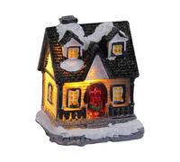 Casas de Pueblo de Navidad-Luz Casa De Resina Con Paisaje Nevado