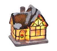Casas de Pueblo de Navidad-Luz Casa De Resina Con Paisaje Nevado