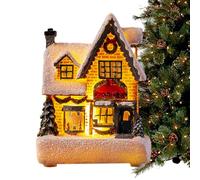 Casas De Pueblo Navideñas - Adornos Para Festivales De Casas De Pueblo De Historia De Navidad, Accesorios Decorativos De Atmósferas Navideñas | Casa De Cabina De Navidad Que Intensamente Con Ex