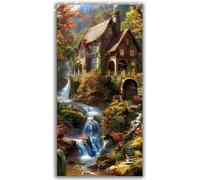 Casas Diamond Painting Adultos Grande XXL 60x120cm Kit Completo, 5D DIY Pintura de Diamante Full con Diamantes Redondos, Decoración Pared Salón, Renovación Hogar Primavera, Arte Mural, Árbol Y1-977