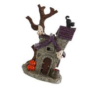 Casas embrujadas de ciudad fantasma con luz LED | Casas iluminadas de pueblo de Halloween con luz LED, casas encantadas de pueblo fantasmal, para mesa, escritorio, hogar