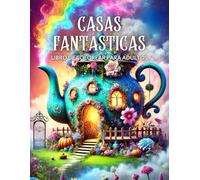 Casas Fantásticas Libro de Colorear para Adultos: Diseños caprichosos con hogares mágicos de hadas y gnomos para la relajación y la atención plena