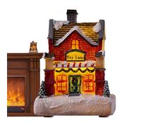 Casas luminosas para Navidad | Pueblo navideño iluminado | Edificios de Colección para Invierno Vitrinas Estantes Apartamentos | Ideal para y Decoraciones Festivas