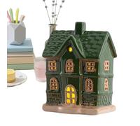 Casas Navideñas: De Escritorio Navideño De Cerámica 2,76 X 2,56 X 4,92 Pulgadas | Decoraciones Navideñas Iluminadas Con LED Para Exhibición Dee Mesa | Conjunto Pueblo Navideño - Decoración Invi