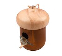 Casas para colibríes de exterior | Nidera de madera natural para colgar con una cuerda - Casas de madera para colibríes al aire libre - para balcón jardín, árbol césped, patio interior