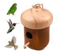 Casas Para Colibríes de Madera Natural Colgante con Cuerda