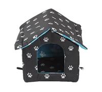 Casas para gatos al aire libre, casa de camuflaje para gatos, condominio grande para gatos al aire libre, casa apilable cálida e impermeable | Resistente al agua y