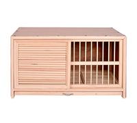 Casas para pájaros Diseño de rejilla Nido de paloma Jaula a juego Competencia de madera Jaula para pájaros Balcón Jaula para palomas Suministros para mascotas Cuidado de aves de corral (marrón 70 * 40