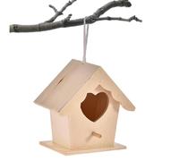Casas para Pájaros - Pajarera De Madera De Cedro Natural para Colgar Al Aire Libre | Caja De Anidación De Granja Rústica, Decoración De Refugio Hecha A Mano, Regalo De De Pájaro para Col