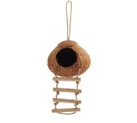 Casas para pájaros para Exteriores, Cama de Loro de Fibra de Coco antipicoteo, Refugio Resistente a la Intemperie con Escalera para periquitos, cacatúas, Conure, agapornis, Canarios, pinzones