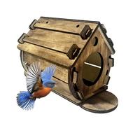 Casas para pájaros para exteriores, casa de pájaros colgante de madera | Casa de pájaros para pájaros azules, gorriones, gallinas | jardín al aire libre, patio, porche, decoración de árbol | y diseño