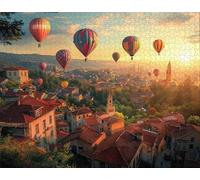 Casas|Puzzle de 30 Piezas Para Adultos. Medidas: 20x29cm. Incluye Pegamento Fix Puzzle. Entretenimiento Creativo,Juegos Educativos Juguetes,Jigsaw Globo AerostáTico, Juguetes Para Todas Las Edades O-3