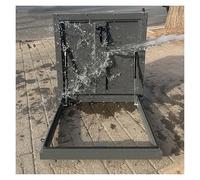 Casas Techo Ventana ventilación del desván, placa de cubierta de acceso al techo, puerta de seguridad de acero para almacén, ático, sótano.(100x100-105x105-111x111 cm)