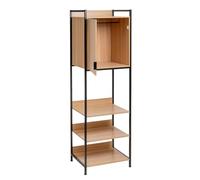 CASASELECCION Armario Modular Natural de Madera y Metal 60x48x190 cm con balda Fija