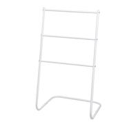 CASASELECCION Toallero de pie con 3 Brazos de Metal Pintado al Polvo en Color Blanco. Distancia Entre Barras: 19 cm. Medida Base: 46x35 cm. Altura 82 cm. Soporta 10 kg. Requiere Montaje.