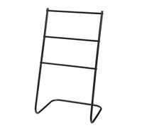 CASASELECCION Toallero de pie con 3 Brazos de Metal Pintado al Polvo en Color Negro. Distancia Entre Barras: 19 cm. Medida Base: 46x35 cm. Altura 82 cm. Soporta 10 kg. Requiere Montaje.