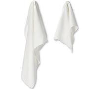 Casatessile 40 x 60 cm + 1 par 1 Microfibra Toalla 50 x 100 cm - Bianco
